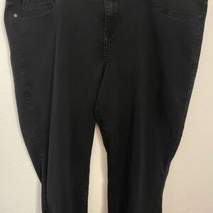 Torrid Plus Size Women's Black Jeggings-Size 22R-3Button and Zipper Closure